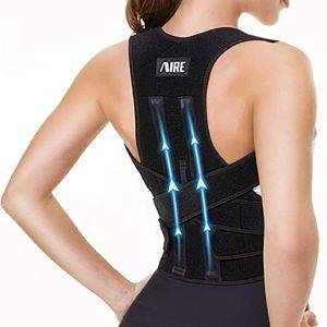AIRE Posture Corrector Back Brace for Women Men Support straightener Shoulder L